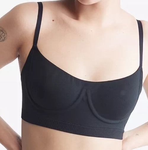 Calvin Klein Women's Bonded Flex Balconette Bralette QF6609, Black, M