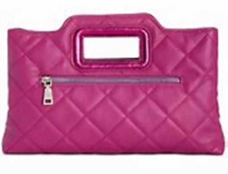 I.n.c. International Concept Juditth Handle Medium Clutch Burnished Berry Silver