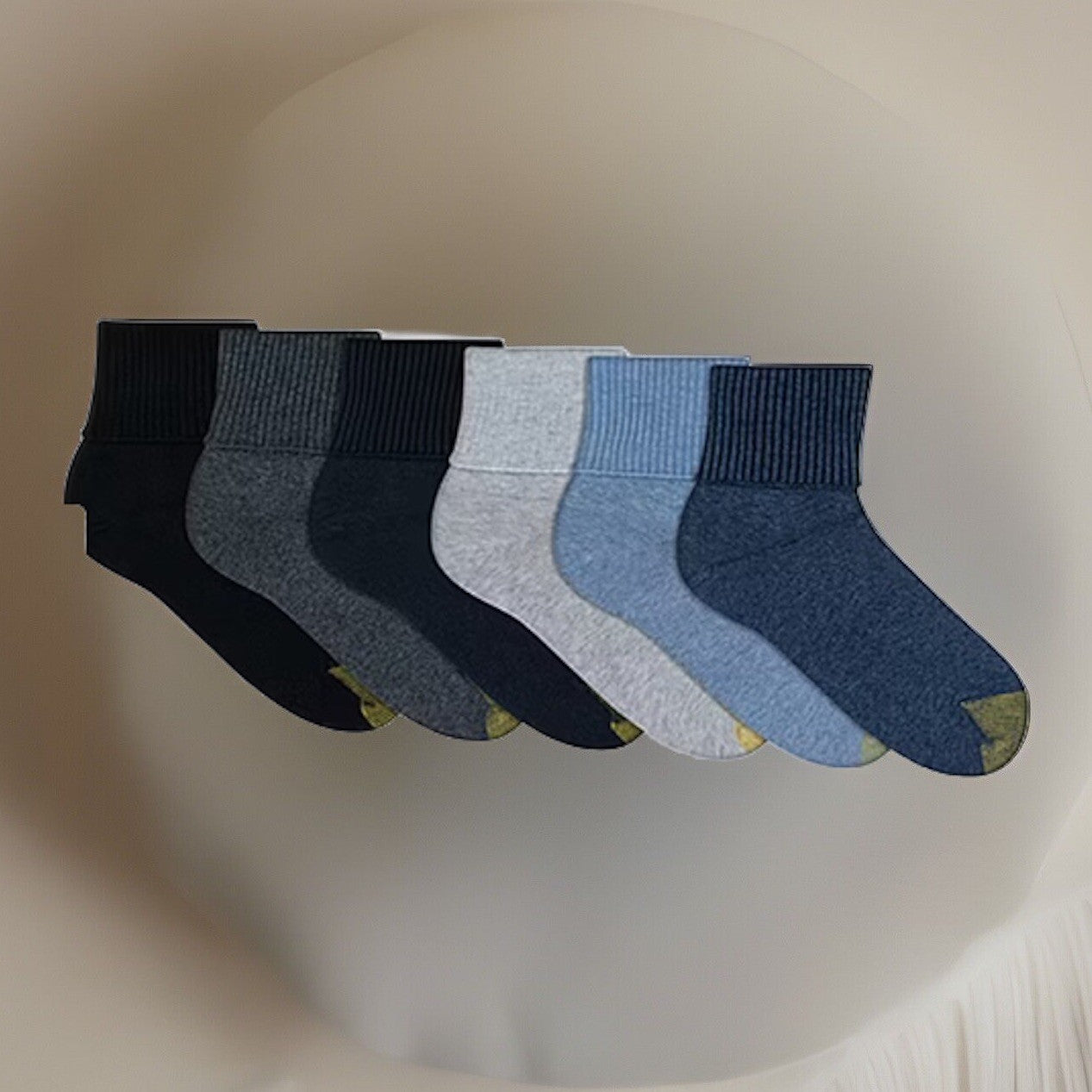 Gold Toe 6 Pair Turncuff Socks Womens Size 8-13