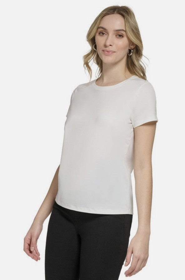 Calvin Klein Women's Crew Neck Tee Soft White Small 