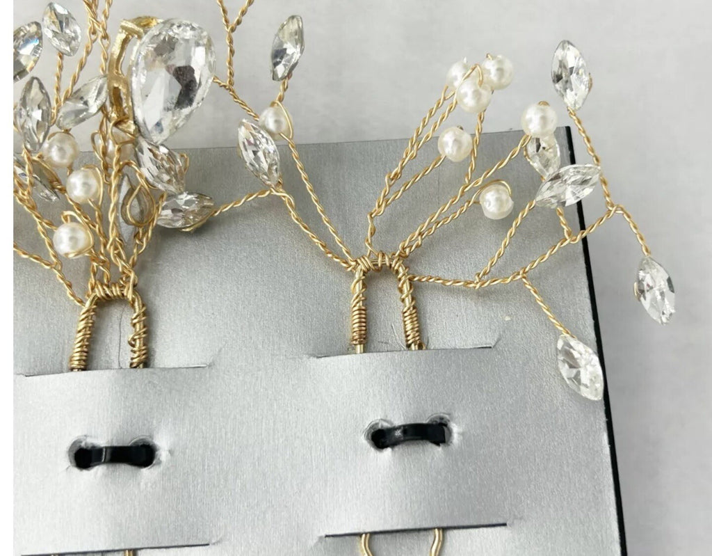 I.N.C. 3-Piece Set Gold-Tone Crystal & Imitation Pearl Bead Bobby Pins