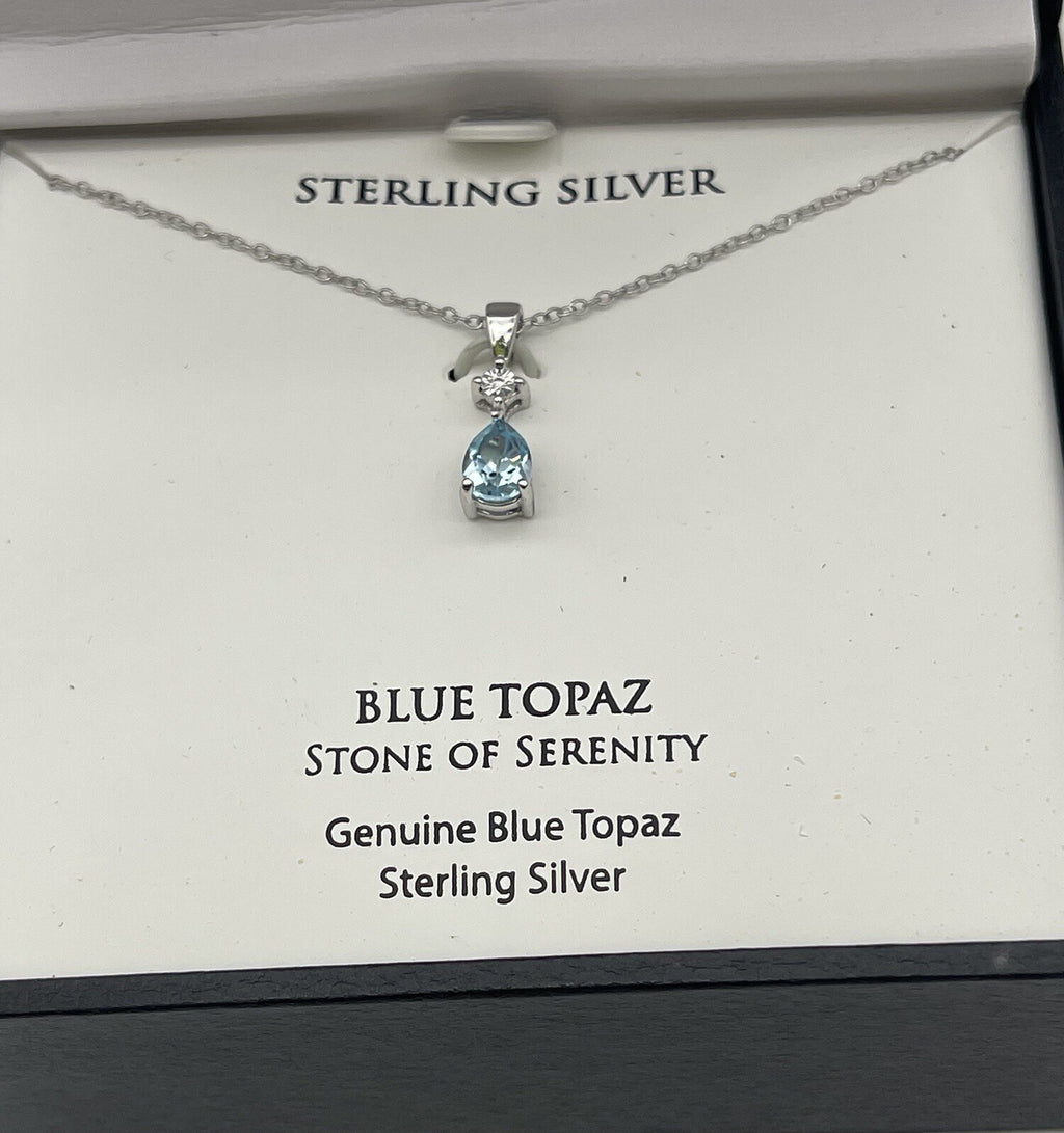 blue topaz stone of serenity necklace