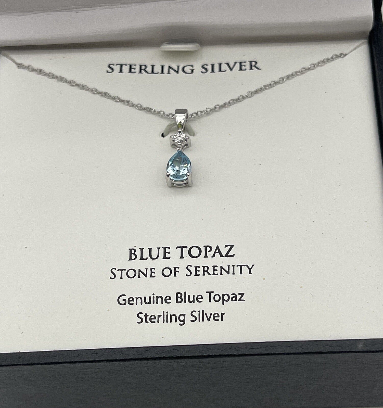 blue topaz stone of serenity necklace