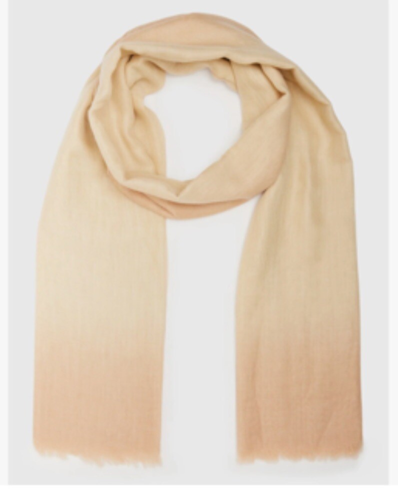 Steve Madden Womens Ombre Gauze Oblong Scarf Wrap Tan One Size **