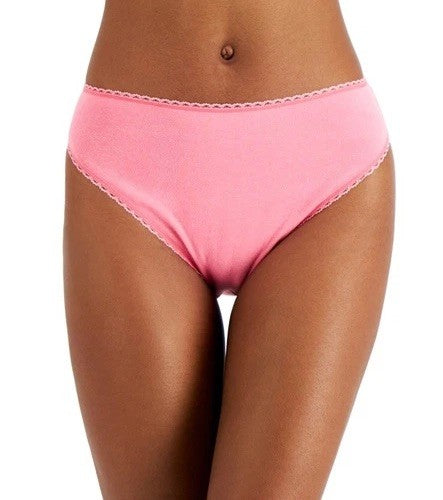Charter Club Everyday Cotton High-Cut Brief Underwear Flower Ginger XL