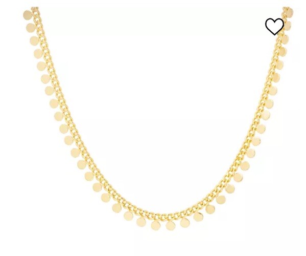  Macy's Gold Plated Dangling Discs Necklace