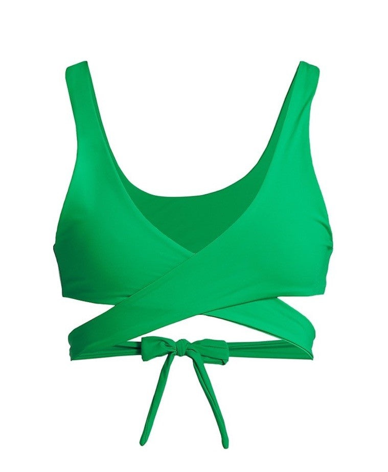 Good American NEW Size 5 Green 10 Ways To Wear Swim Top Bikini