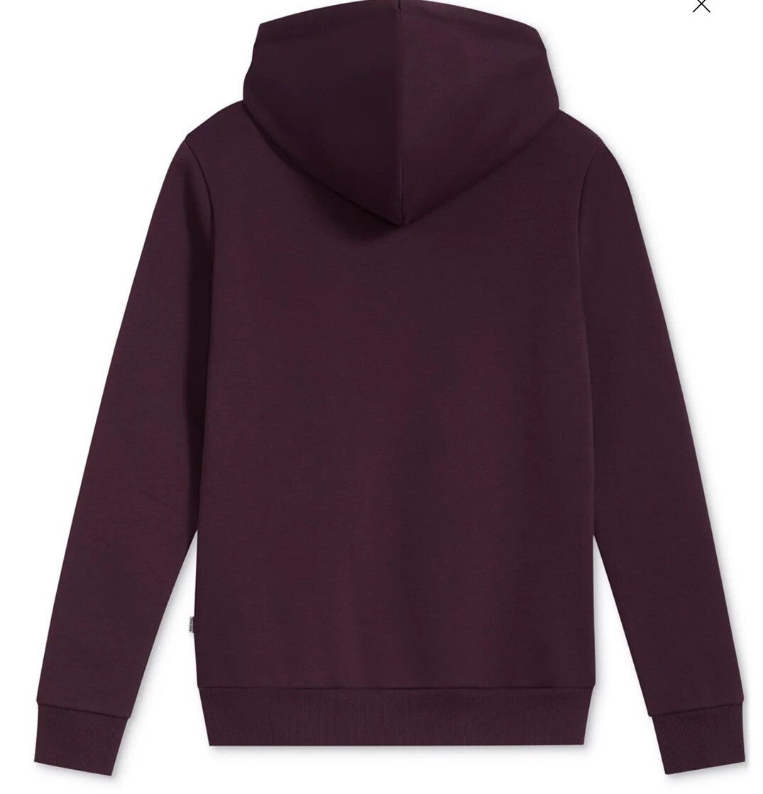 Puma Women's Essential+ Logo Fleece Hoodie Plum Color Size M