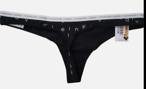 Calvin Klein CK One Cotton Singles Thong Underwear QD3783 Black XL