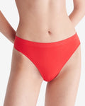 Calvin Klein Women's Bonded Flex Mid-Rise Thong Underwear  XL Rouge