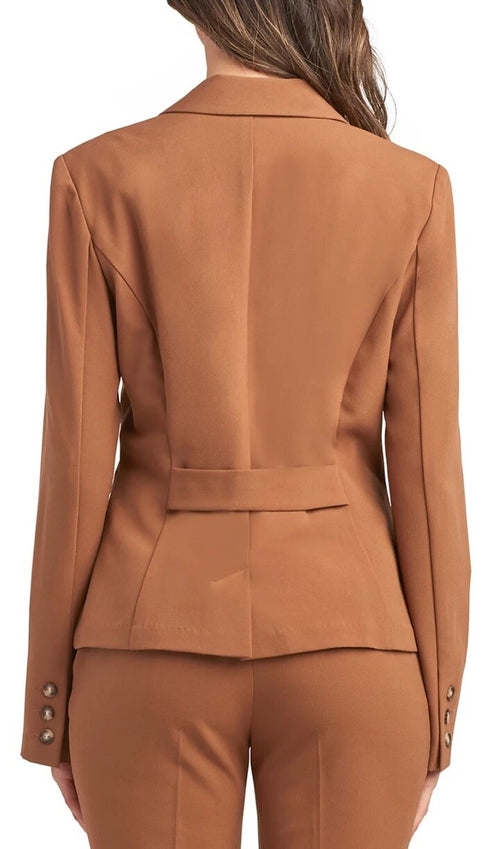 BCX Juniors' Two-Button Blazer Style 4075D28 Mocha XL