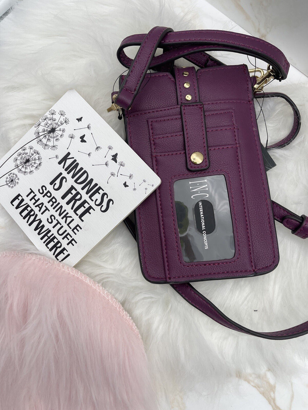 Inc International Concepts Convertible Crossbody Bag One Size Aubergine