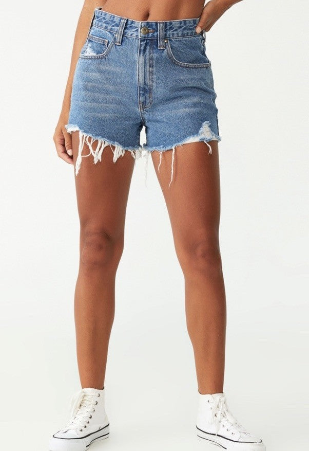COTTON ON Women's High Mom Denim Short Size 12