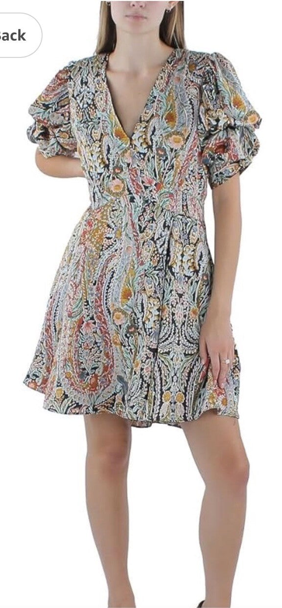 1.State Womens Floral Print  Fit & Flare Dress BHFO 8556
