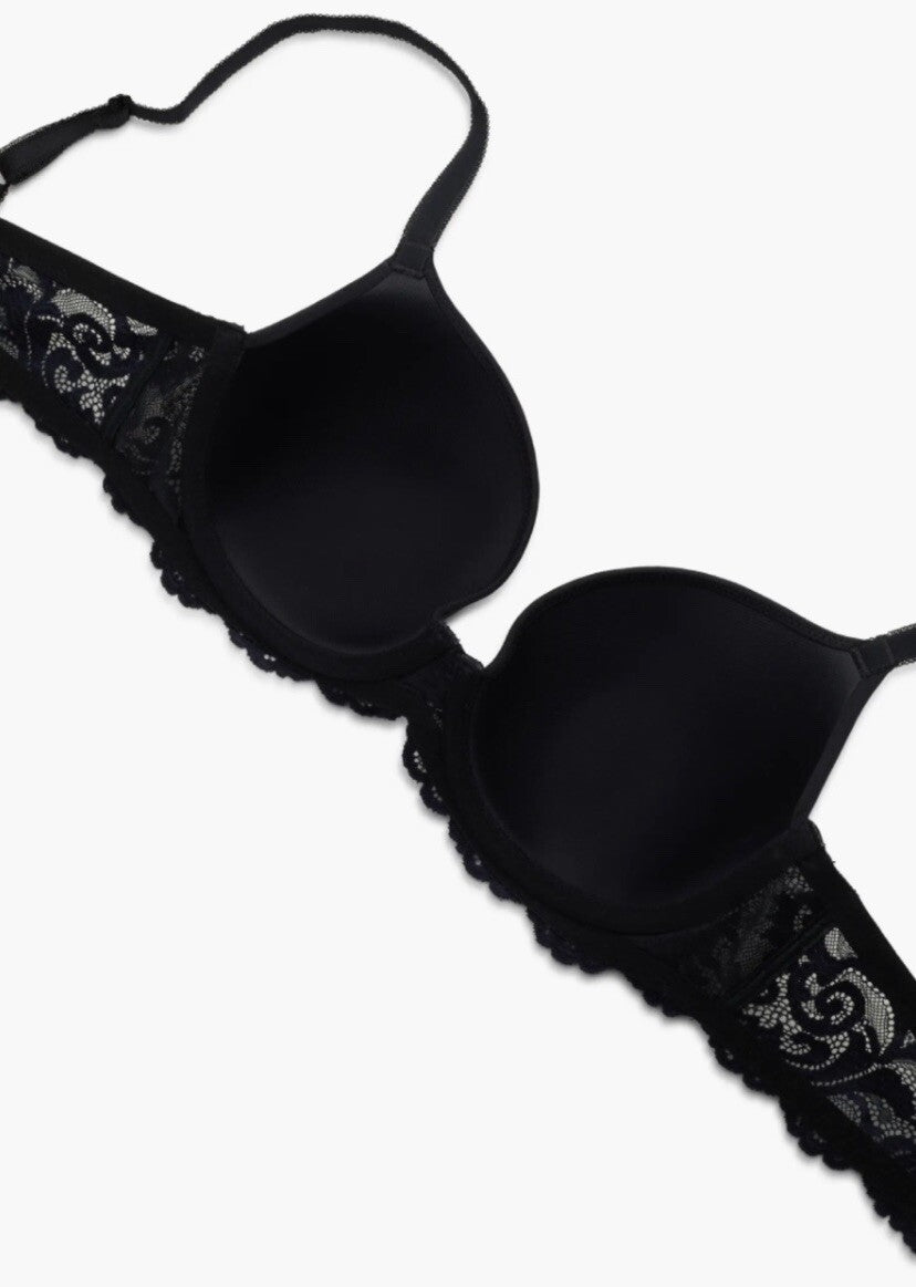 WACOAL 853322 Instant Icon Lace Contour Underwire Bra BLACK  36D