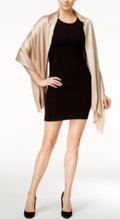 Calvin Klein Solid Satin-Feel Pashmina Scarf Women's One Size Luggage