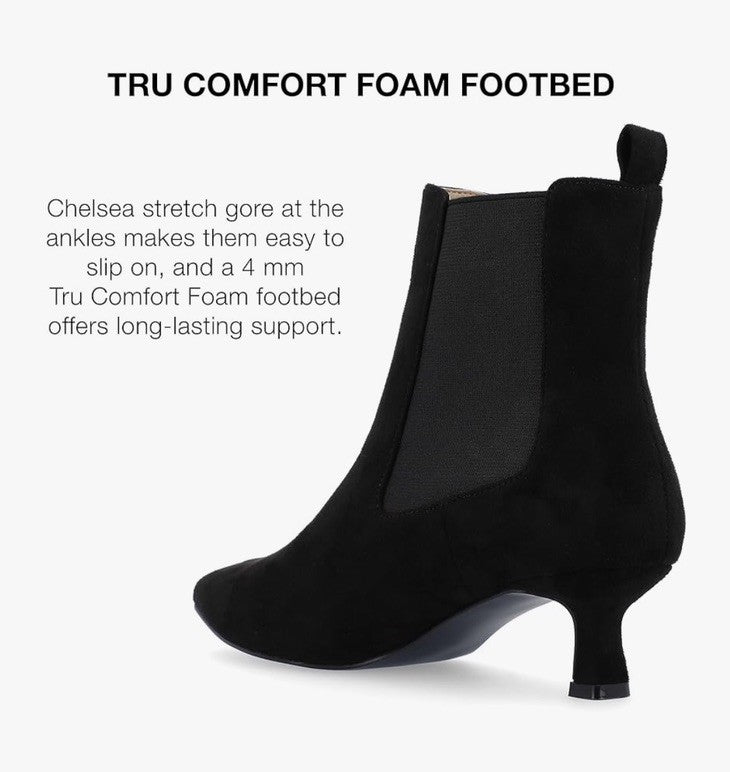 Journee Collection Women's Tenlee Pointed Toe Kitten Heel Dress Black 10