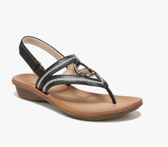 Soul Naturalizer Sunny Flat Sandals Black Smooth 7