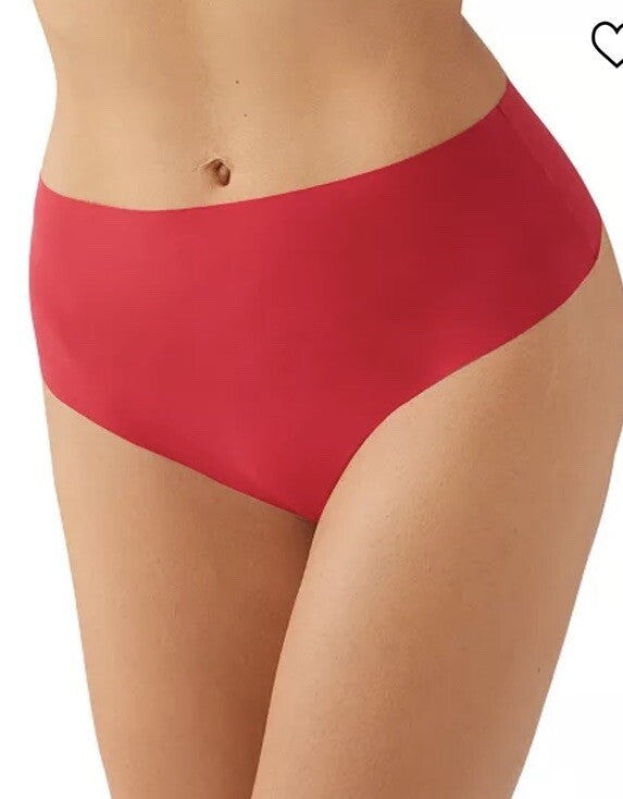 b.tempt.d by WACOAL b.bare Hi Waist Thong Panties Haute Red Size Medium