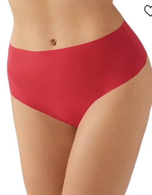 b.tempt.d by WACOAL b.bare Hi Waist Thong Panties Haute Red Size Medium