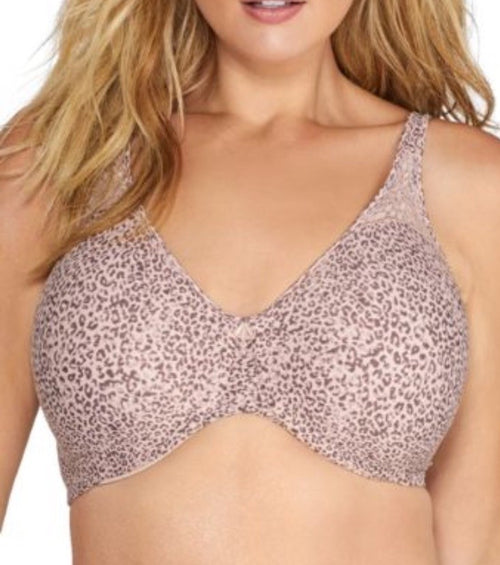 Bali Passion for Comfort Seamless Underwire Minimizer Bra 3385 Rose Animal 40D