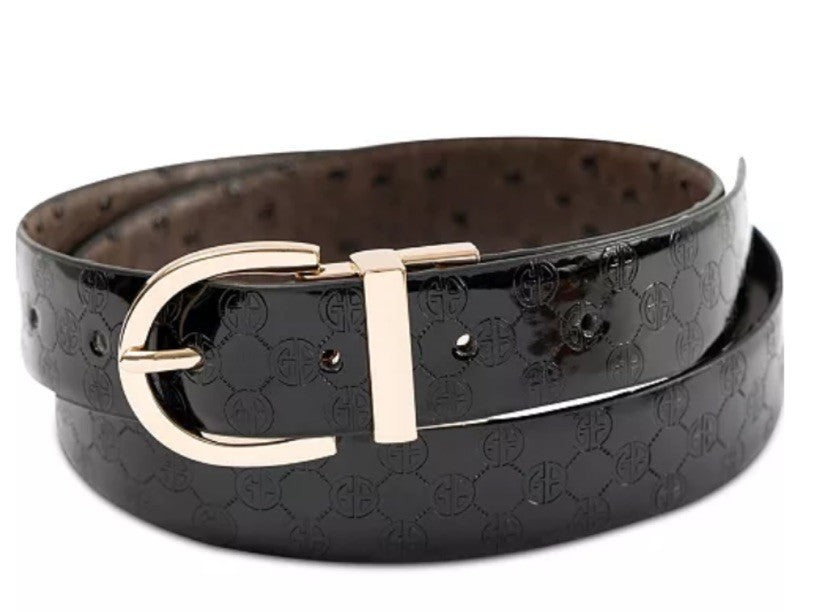 Giani Bernini Reversible Belt Black Chocolate Large