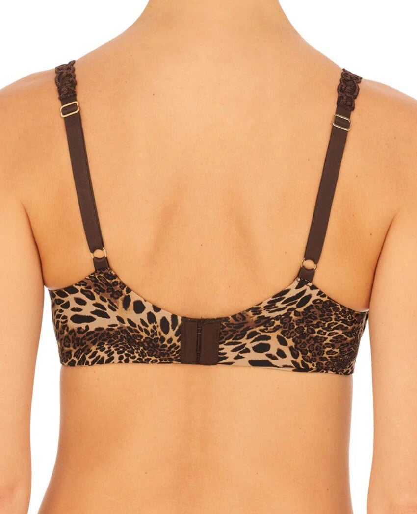 $72 Natori 32C  Bra  Pure Luxe Underwire Java Leopard Animal Print