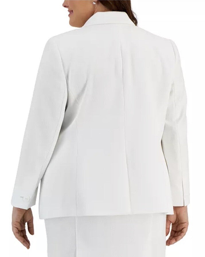 Plus Womens Office Career Suit Jacket White 18W