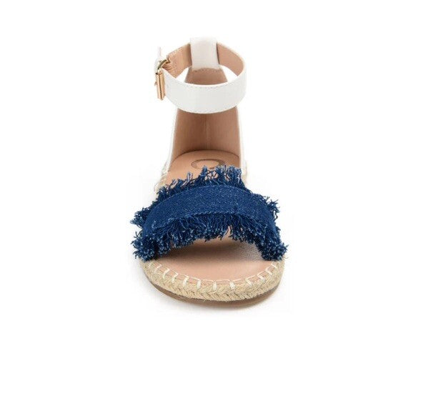TRISTEEN ESPADRILLE SANDALS IN FABRIC Dark Denim 8
