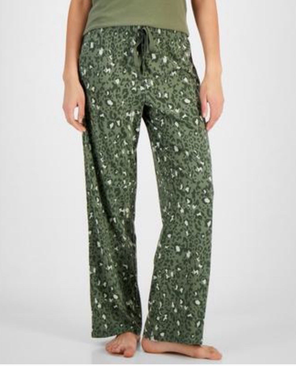 Jenni Women's Printed Wide-Leg Pajama Pants, Mountain Sage Animal Size S