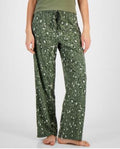 Jenni Women's Printed Wide-Leg Pajama Pants, Mountain Sage Animal Size S