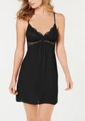 I.n.c. International Concepts Lace & Chiffon Nightgown Lingerie Black M