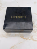 GIVENCHY SILVER TONE GREEN CRYSTALS BANGLE BRACELET WITH FLOATING STONE EARRINGS