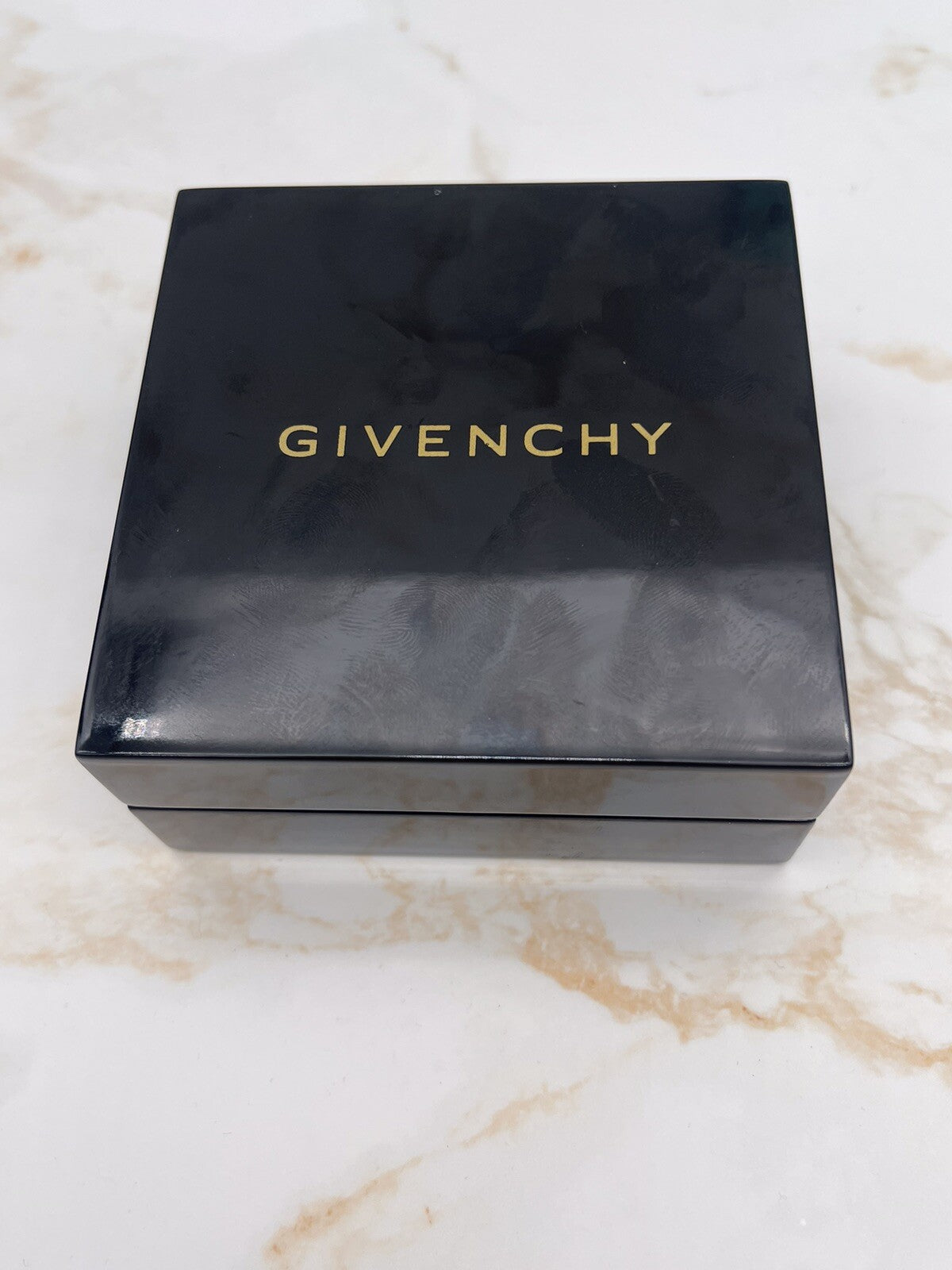 GIVENCHY SILVER TONE GREEN CRYSTALS BANGLE BRACELET WITH FLOATING STONE EARRINGS