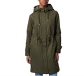 Collection B Juniors Long Hooded Parka Coat - Dark Olive Size M