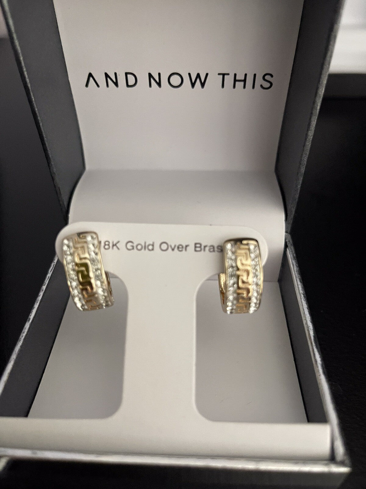 And Now This 18k Gold Over Brass Hoop 