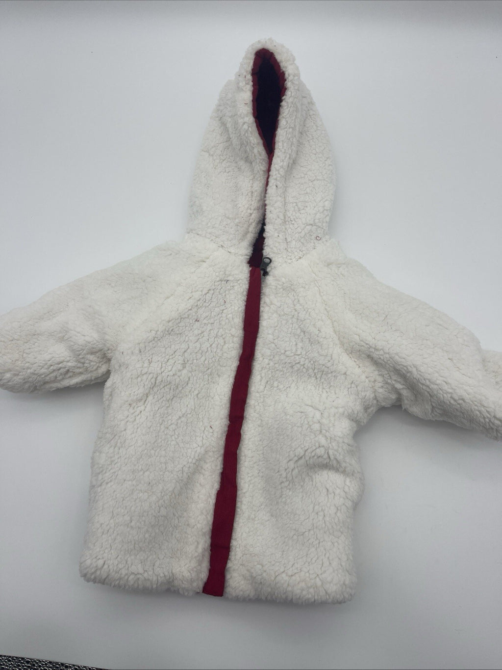 First Impressions Baby Girl Dark Ruby  Reversible Winter Coat - Size 3-6M