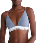 Calvin Klein Women's Modern Cotton Lightly Lined Triangle Bralette M Flint Stone