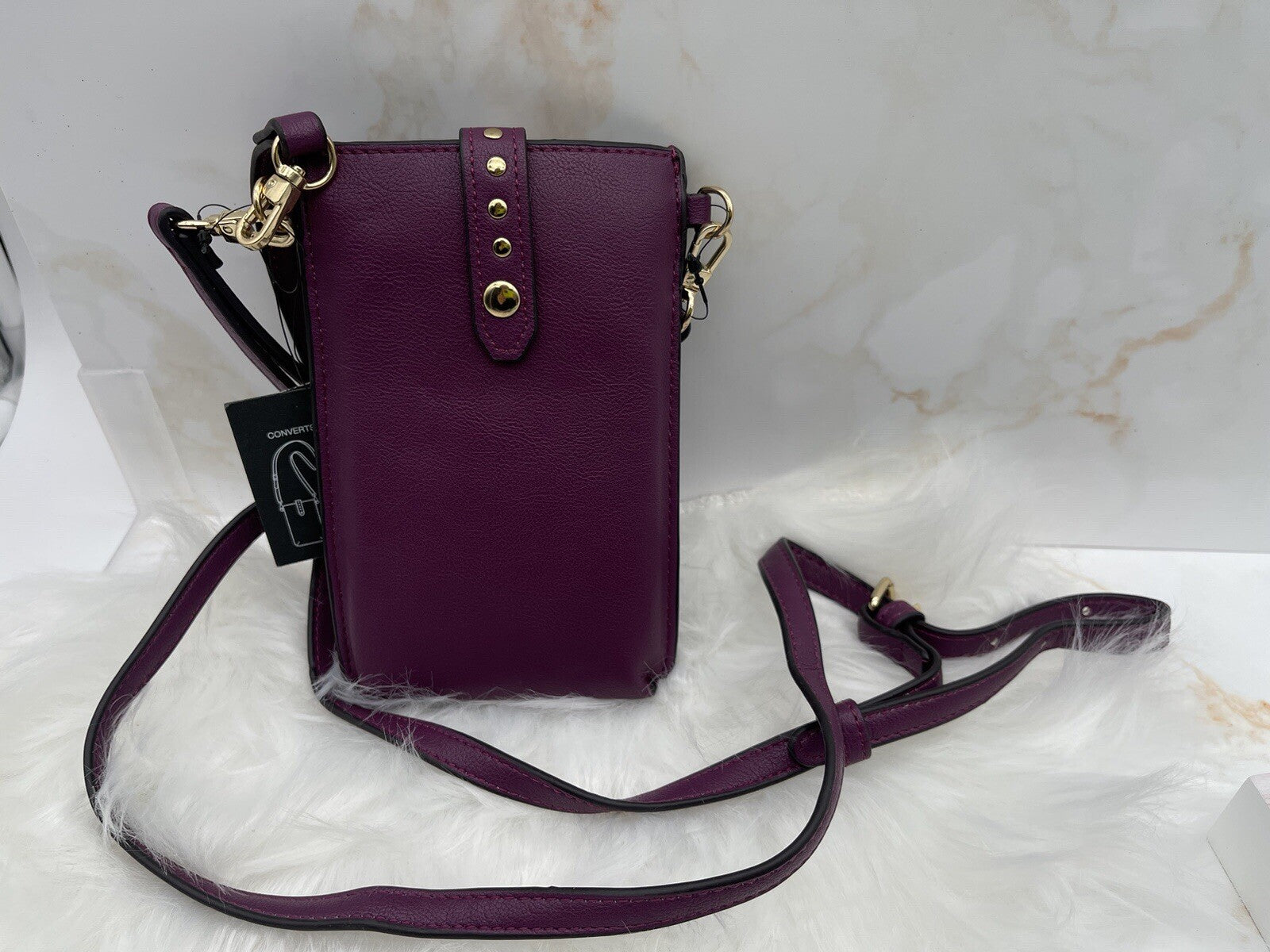 Inc International Concepts Convertible Crossbody Bag One Size Aubergine