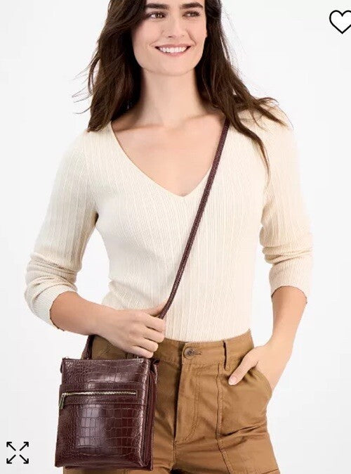 Small Croc Dasher Crossbody, Exclusively at Macy's