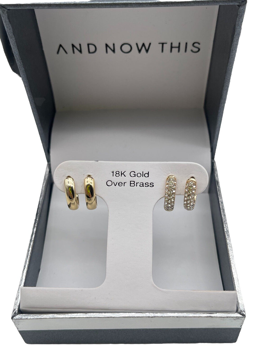 And Now This 18k Gold Over Brass Earrings 
