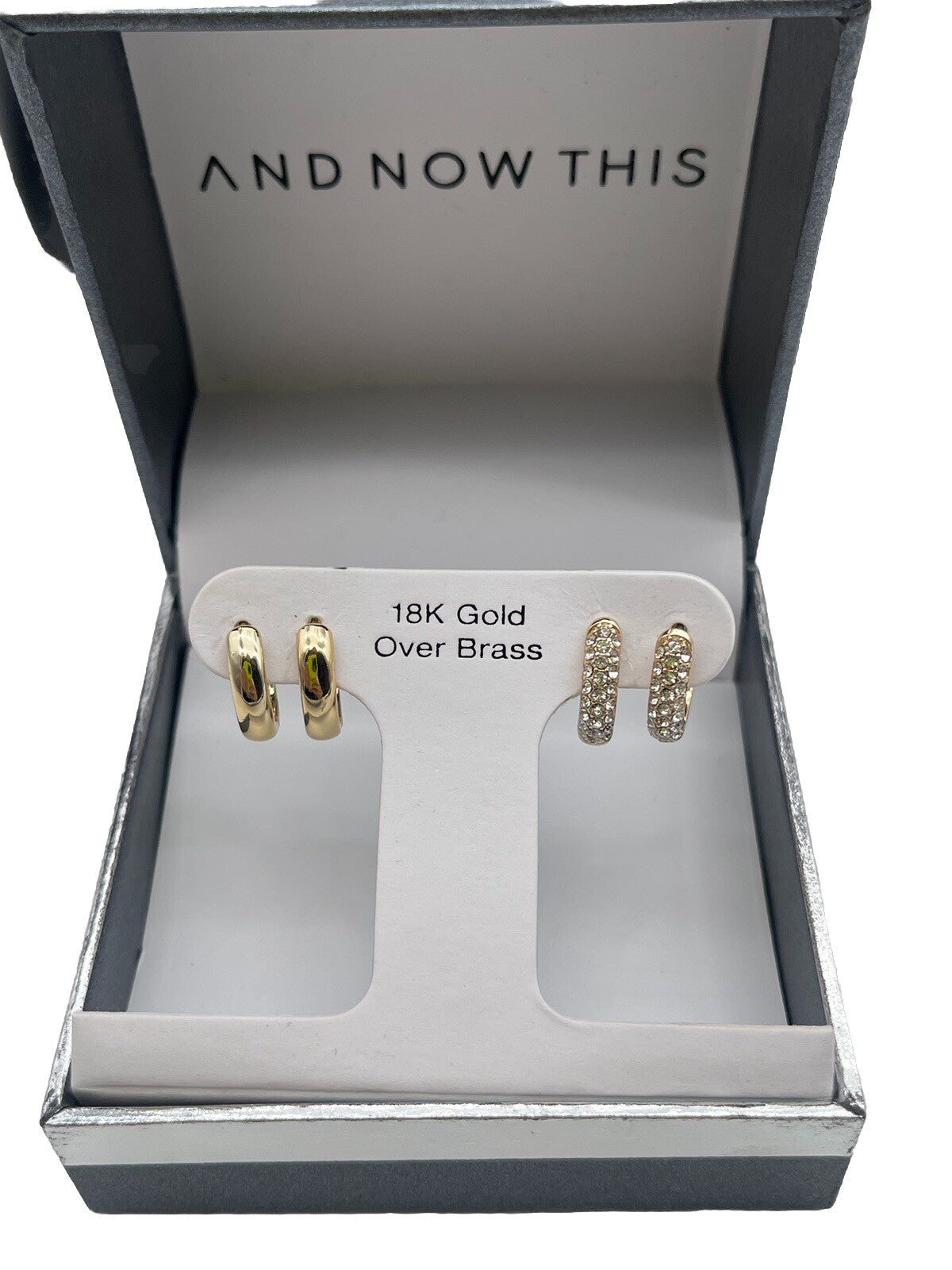 And Now This 18k Gold Over Brass Earrings 