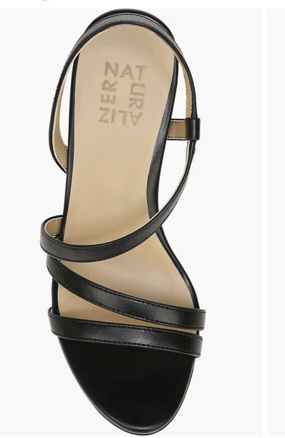 Naturalizer Womens Brenta  Slip On Platforms Strappy Sandals Shoes black 8M