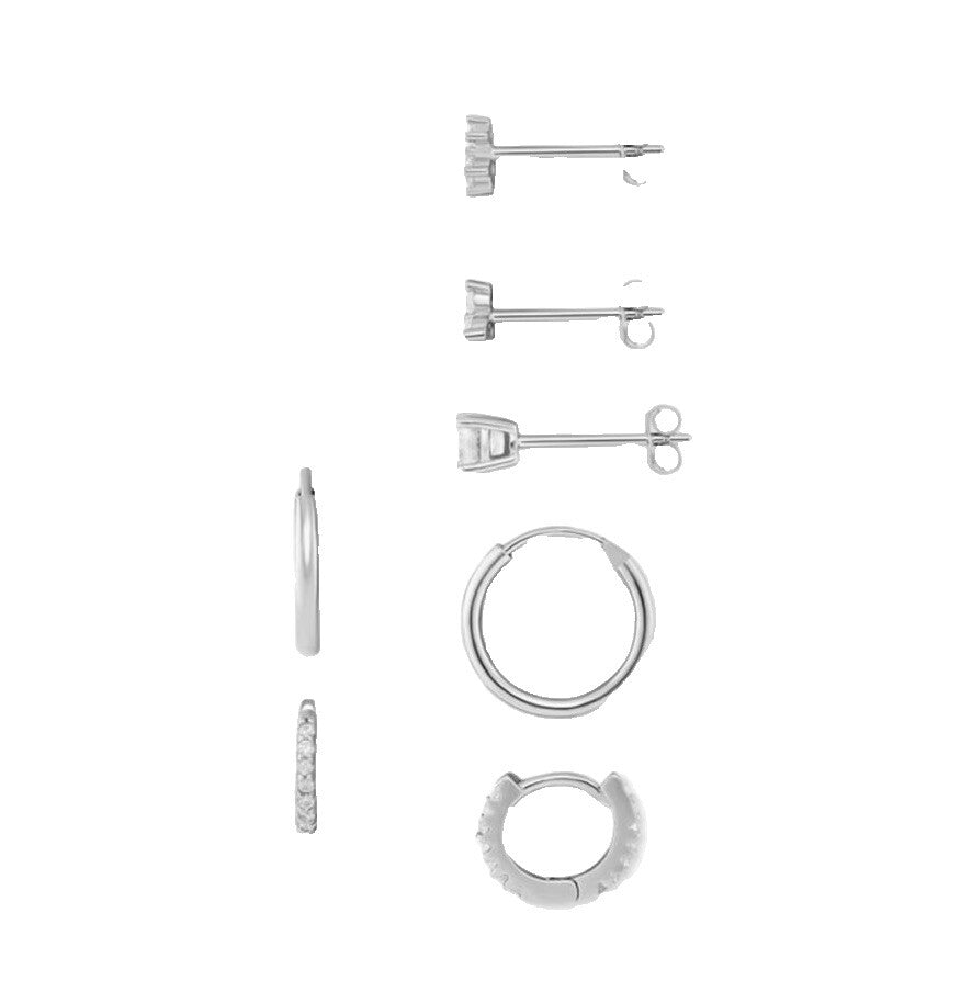 Giani Bernini Cubic Zirconia Earrings 5 Pairs 