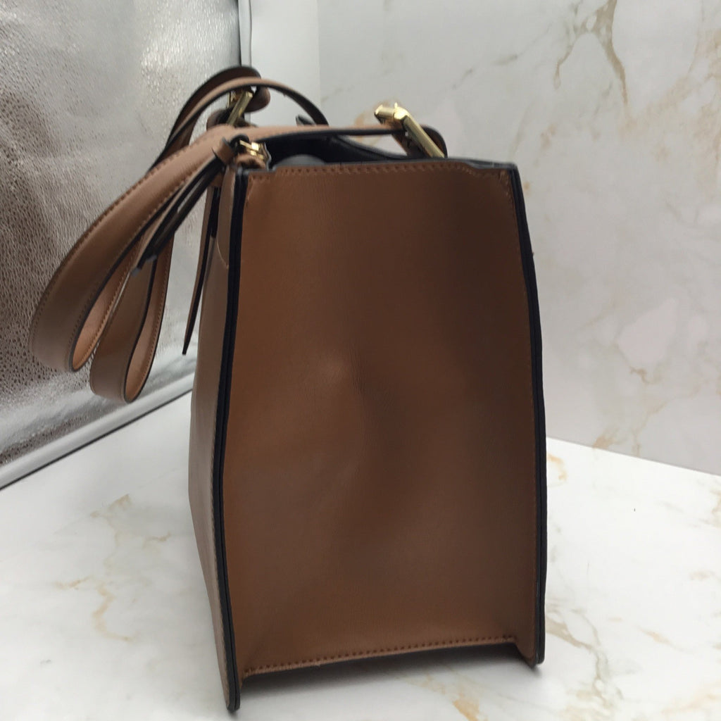 NWT! Calvin Klein Havana Novelty Organizational Tote Caramel, Orig. $168!