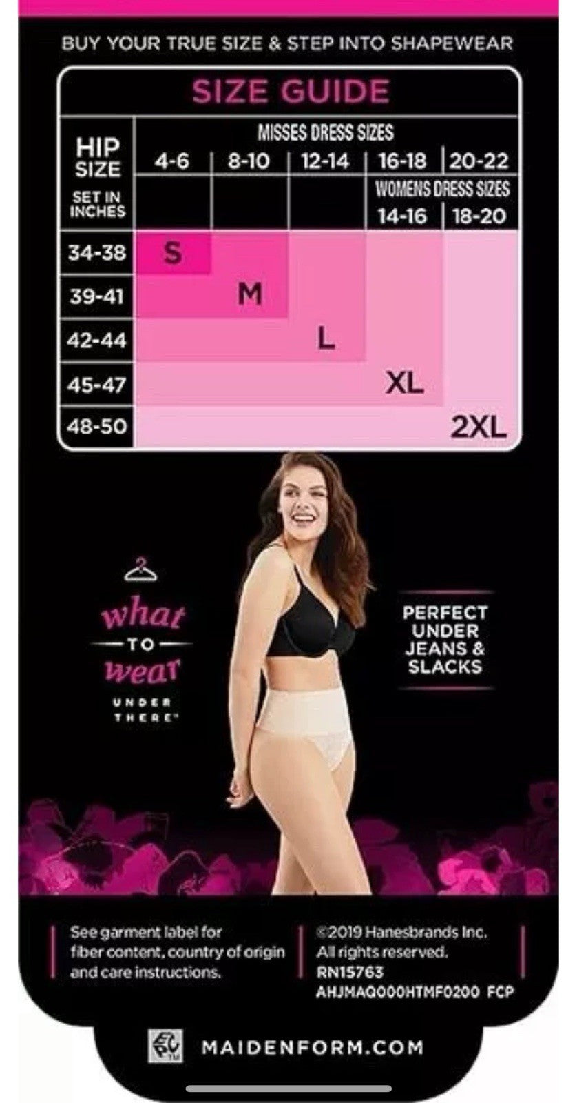 Maidenform Tame Your Tummy Lace Thong Women's Shapewear Underwear  Size XL Black