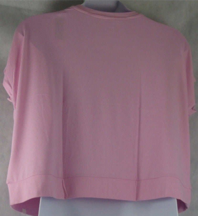 Gap GapBody Women's Ribbed Short-Sleeve Pajama Top - Butterfly Pink