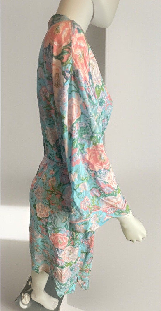 Sanctuary Women's Floral 3/4-Sleeve Wrap Robe Size XS