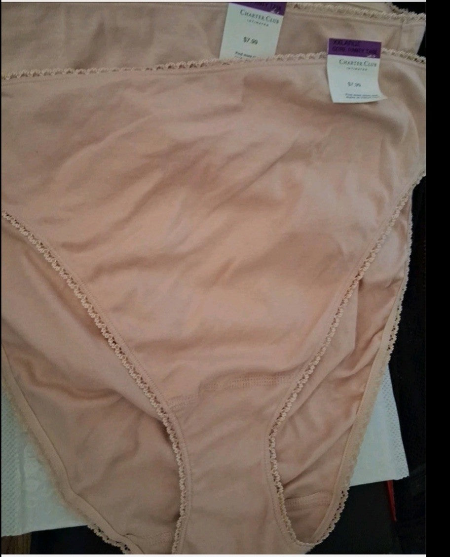 Charter Club Everyday Cotton High-Cut Brief Underwear Chai XXL