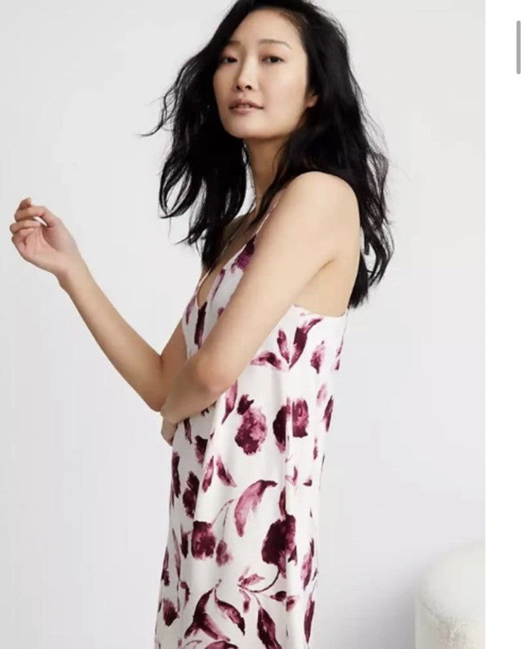 State of Day Women's Crepe de Chine Chemise Wtrcolor Floral XS